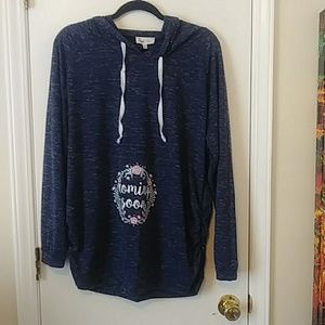 Semi shear maternity hoodie